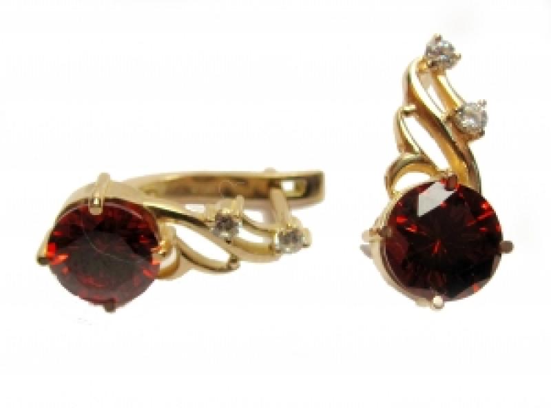 Серьги с фианитами арт.C110