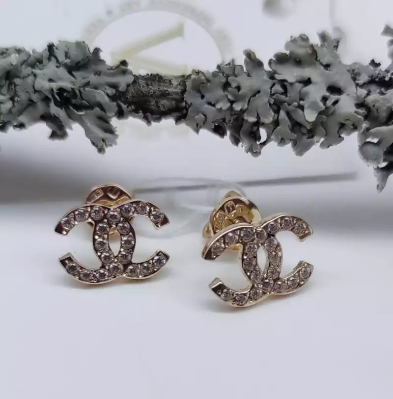 Серьги-гвоздики "CHANEL" арт.С346