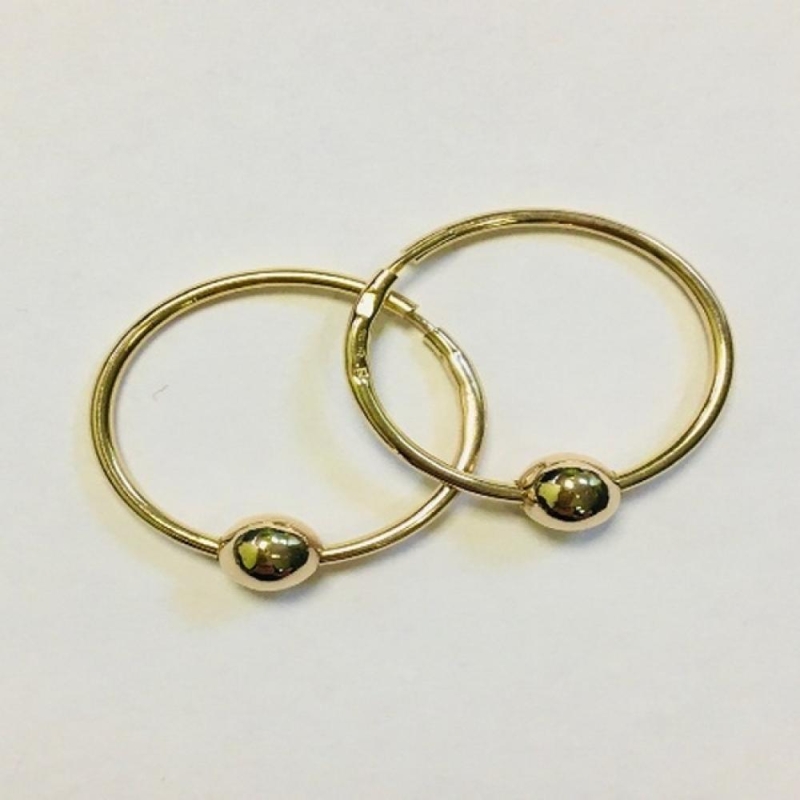 Серьги-Конго из золота 585 пробы арт.С335