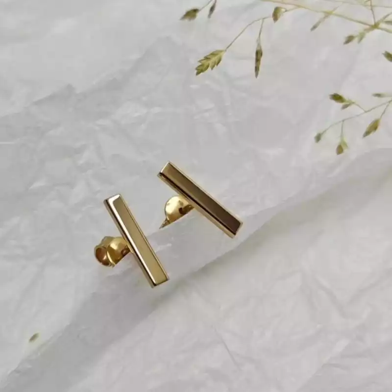 Серьги-гвоздики из золота 585 пробы арт.С411