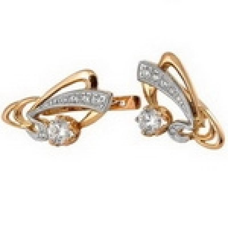 Серьги с фианитами арт.C67