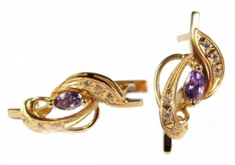 Серьги с фианитами арт.C120