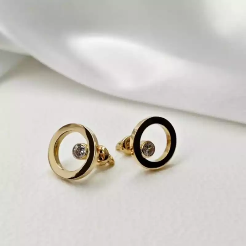 Серьги-гвоздики из золота 585 пробы арт.С418