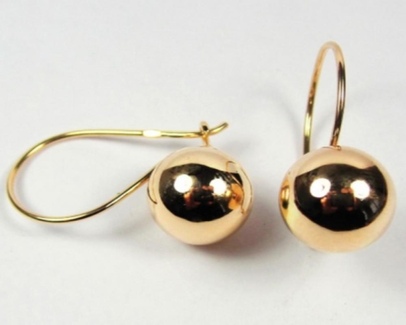 Серьги "Шары" из золота 585 пробы арт.С186